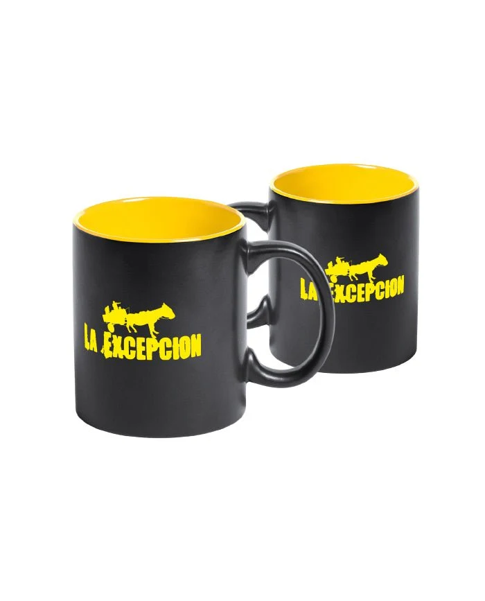La Excepción - Taza "Logo Amarillo" Negra
