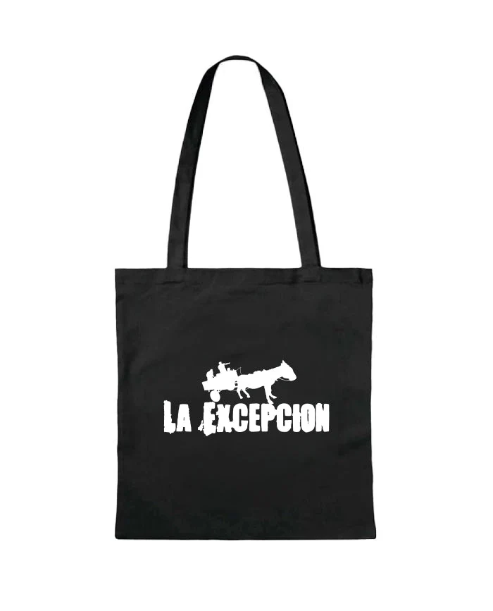 La Excepción - Tote Bag "Logo Blanco" Negra