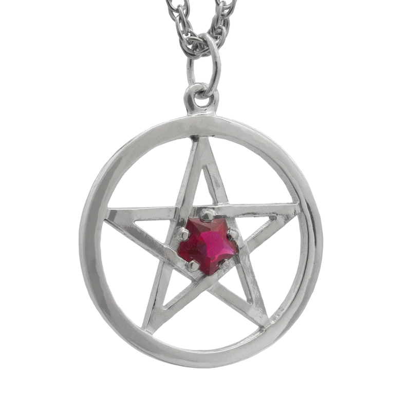 Collar de pentáculo de Harry Dresden con rubí