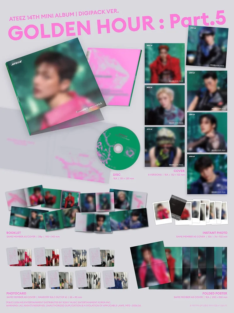 ATEEZ - GOLDEN HOUR : PART.5 (DIGIPACK VER.) + Soundwave Gift