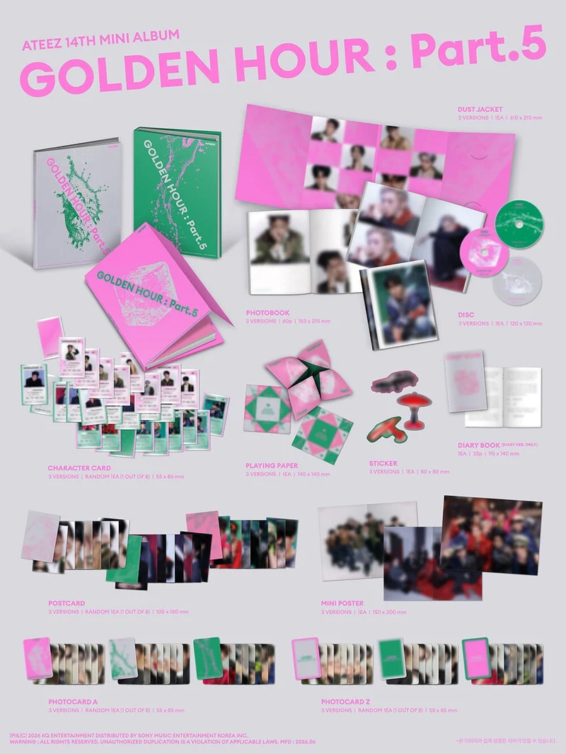 ATEEZ - GOLDEN HOUR : PART.5 + YES24 Gift