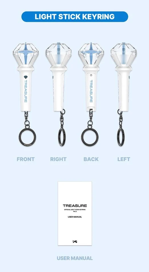 TREASURE - OFFICIAL LIGHT STICK KEYRING VER.2