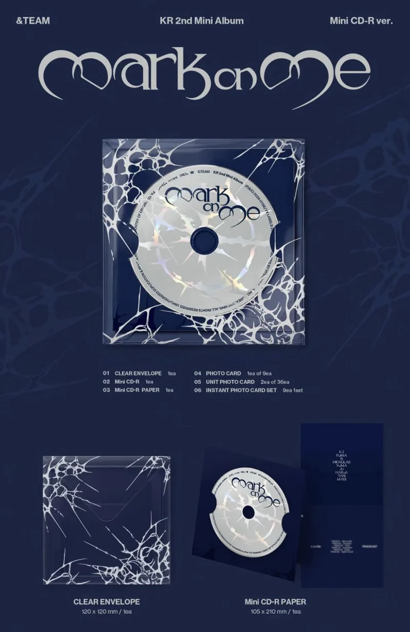 &TEAM - MARK ON ME (2ND KOREAN MINI ALBUM) (MINI CD VER.) + Weverse Gift