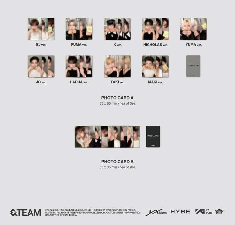 &TEAM - MARK ON ME (2ND KOREAN MINI ALBUM) (SOLO VER.)