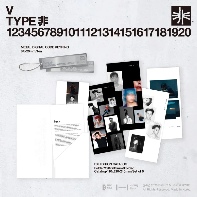 V (BTS) - ART BROCHURE & DIGITAL CODE SET (V TYPE 非 : ON-SITE IN SEOUL OFFICIAL MD)