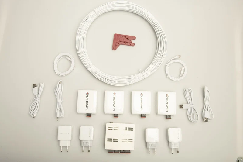 Kit Gold de Fibra Optica Plástica (4 conversores + switch)