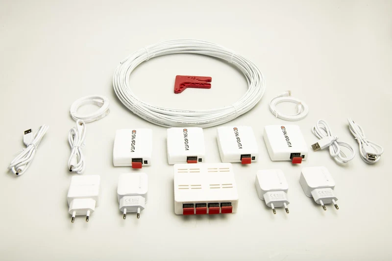 Kit Gold de Fibra Optica Plástica (4 conversores + switch)