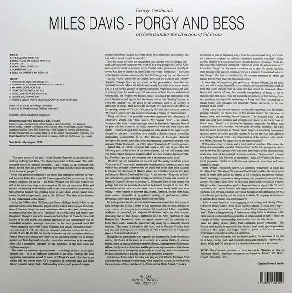 Miles Davis | Porgy And Bess [Clear Vinyl]