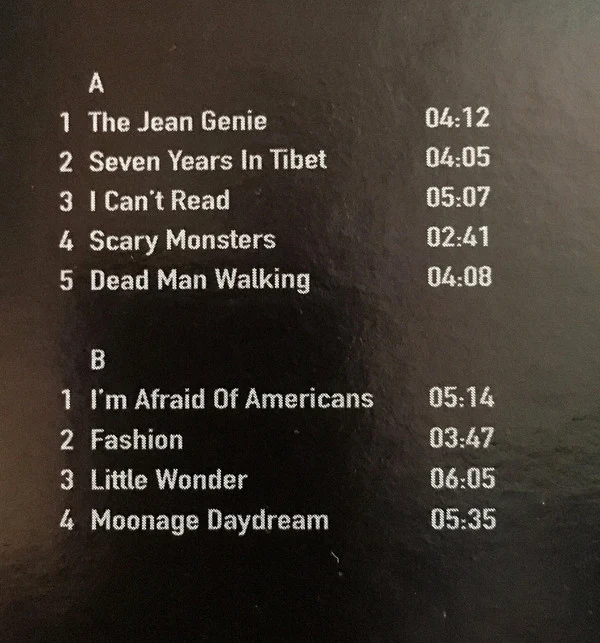 David Bowie ‎– Best Of Seven Months In America