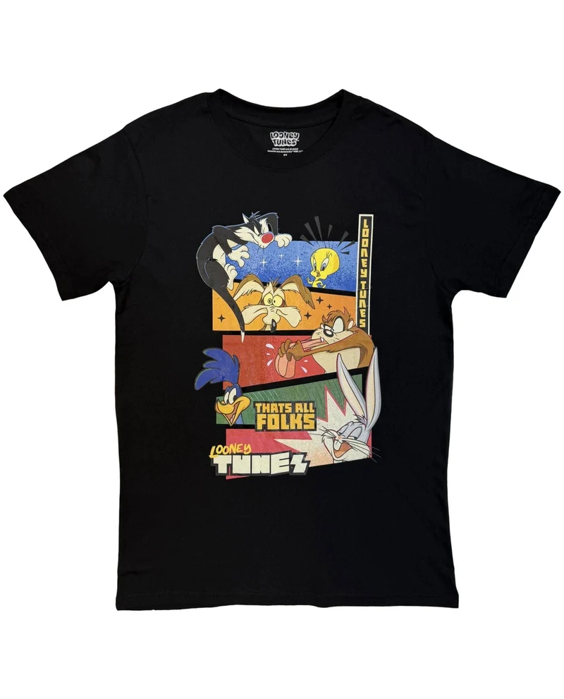 Looney Tunes - Camiseta "That's All Folks Block Graphic" Unisex