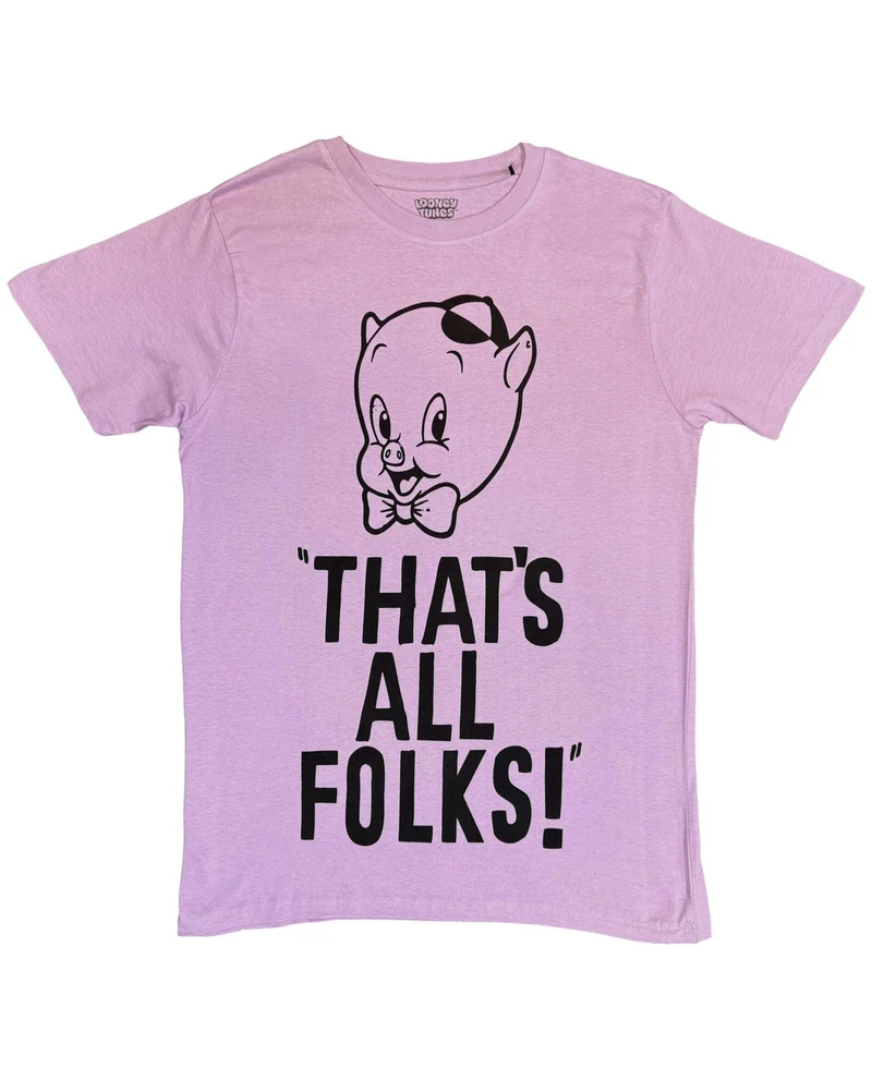 Looney Tunes - Camiseta "That's All Folks" Unisex