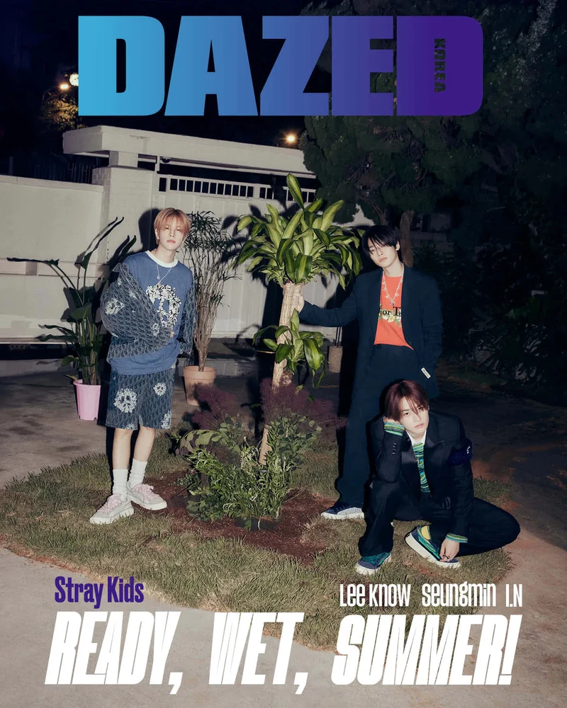 STRAY KIDS (Lee Know, Seungmin, I.N) - DAZED MAGAZINE (2023 July Issue)