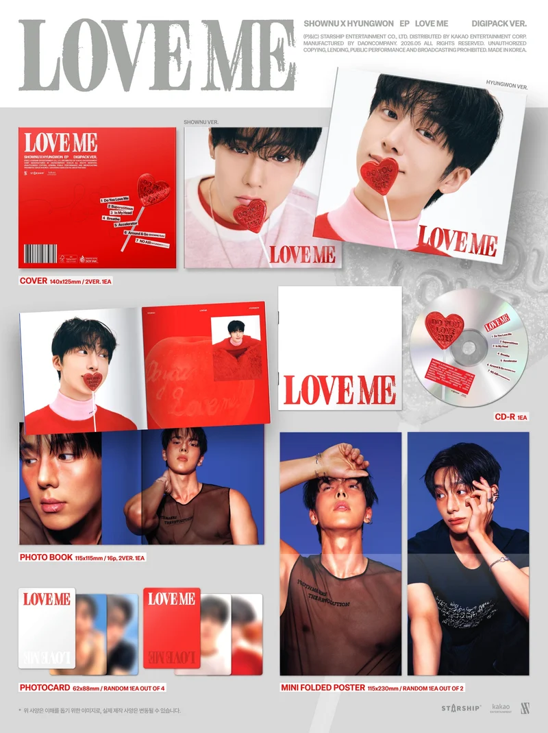 SHOWNU X HYUNGWON (MONSTA X) - LOVE ME (DIGIPACK VER.)