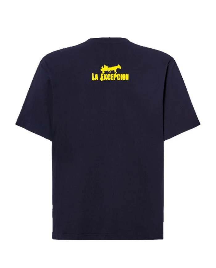 La Excepción - Camiseta Oversize Navy "Logo Amarillo" Unisex