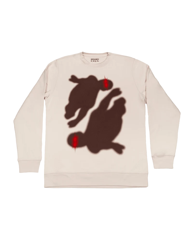 Abhir - Sudadera Crewneck «Hijx de un inmigrante» Blanco Marfil
