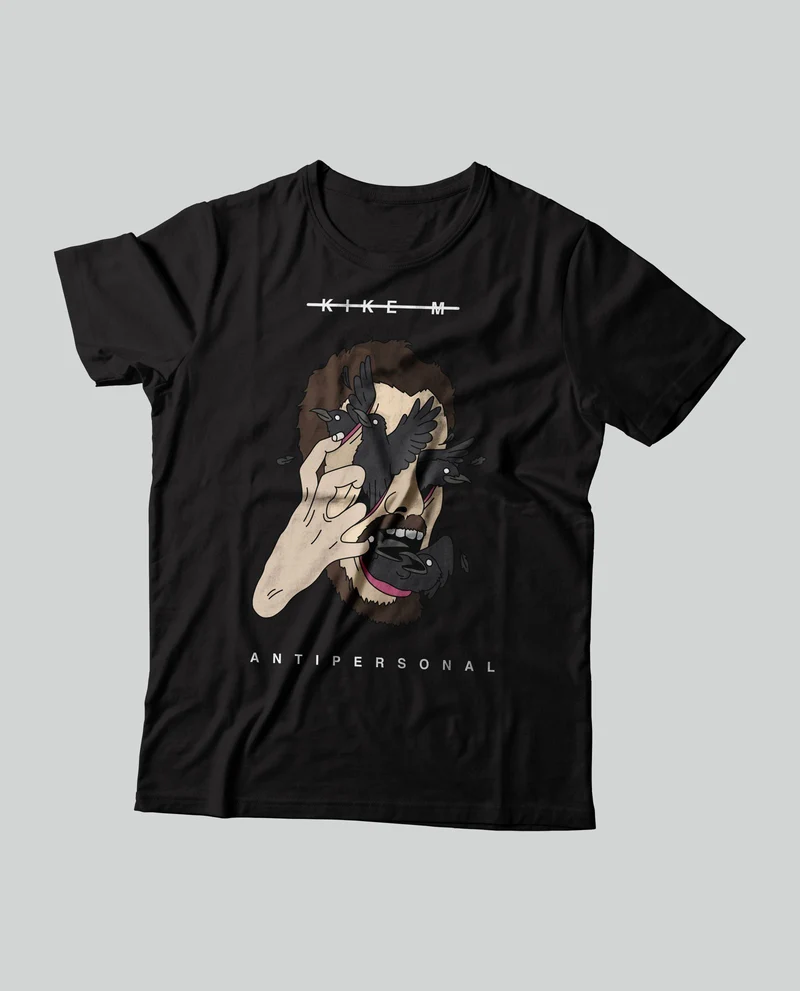 Kike M - Camiseta "Antipersonal" Unisex Negra