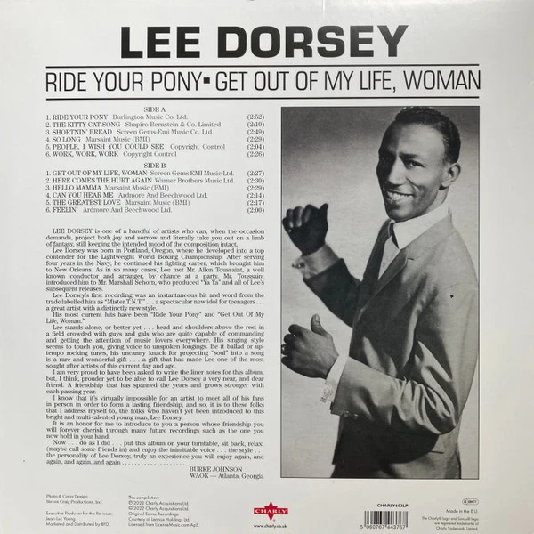 Lee Dorsey | Ride Your Pony - Get Out Of My Life, Woman