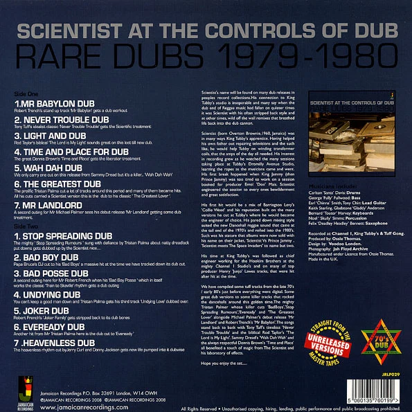 Scientist At The Controls Of Dub: Rare Dubs 1979-1980