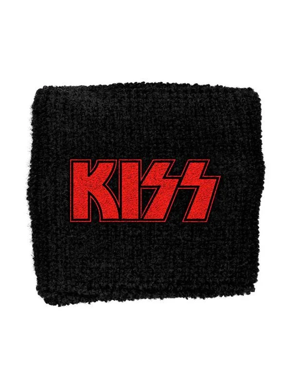 Kiss - Muñequera de tela "Logo Rojo"