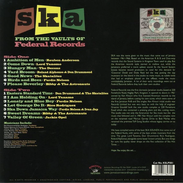 Ska: From The Vaults Of Federal Records