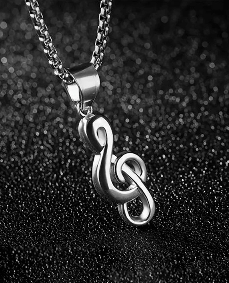 Music Legends - N371 Collar con colgante "Clave de Sol"