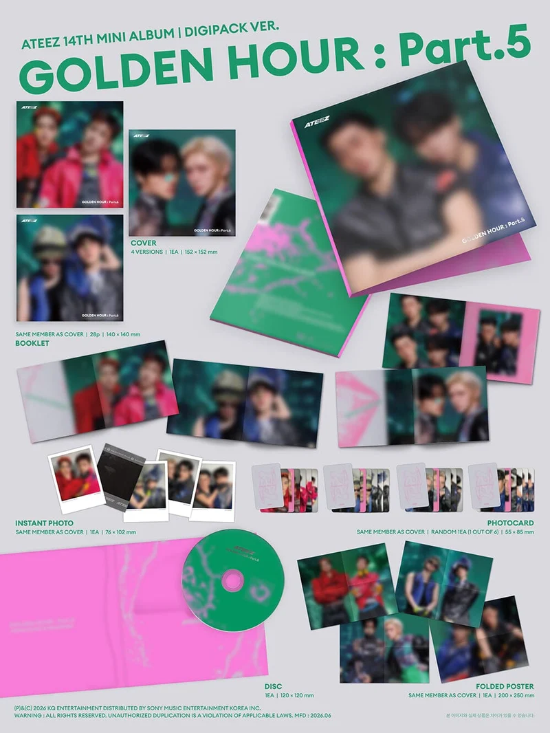 ATEEZ - GOLDEN HOUR : PART.5 (DIGIPACK UNIT VER.) + Soundwave Gift
