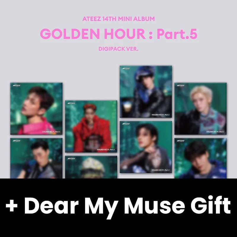 ATEEZ - GOLDEN HOUR : PART.5 (DIGIPACK VER.) + Dear My Muse Gift