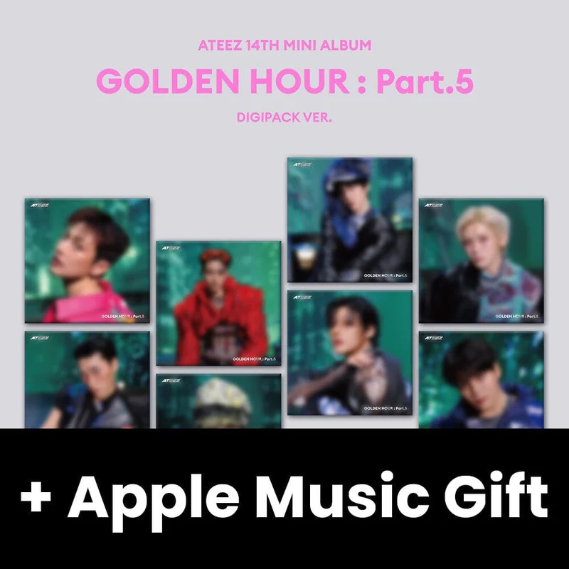 ATEEZ - GOLDEN HOUR : PART.5 (DIGIPACK VER.) + Apple Music Gift