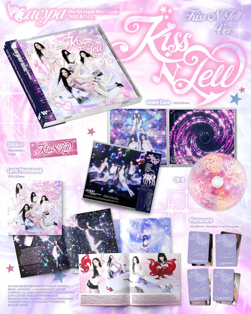 AESPA - KISS N TELL (THE 1ST JAPAN MINI ALBUM)