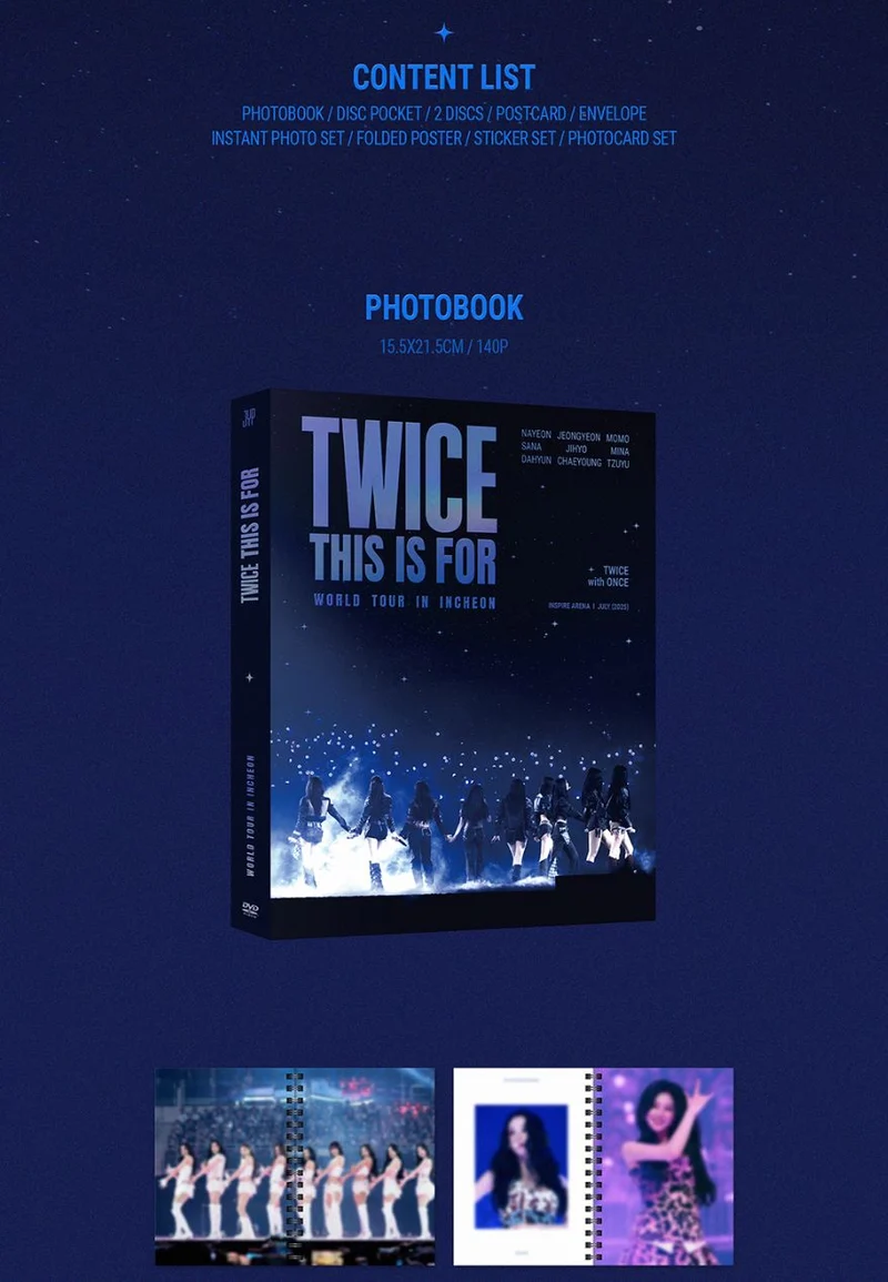 TWICE - 'THIS IS FOR' WORLD TOUR IN INCHEON (DVD & BLU-RAY) + Original Ticket