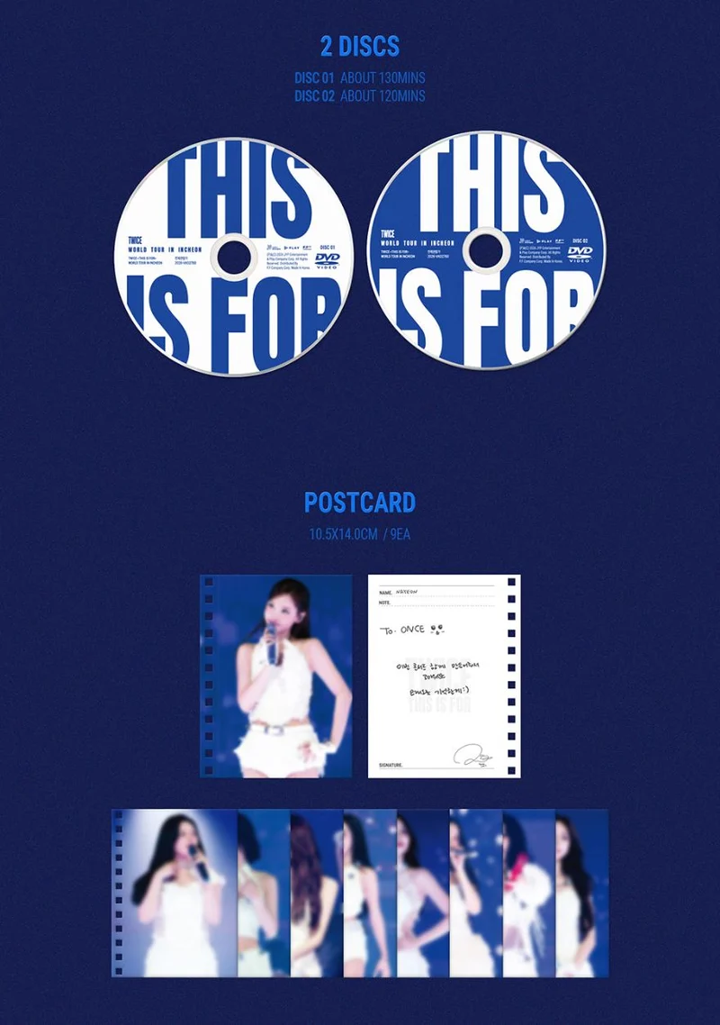 TWICE - 'THIS IS FOR' WORLD TOUR IN INCHEON (DVD & BLU-RAY) + Original Ticket