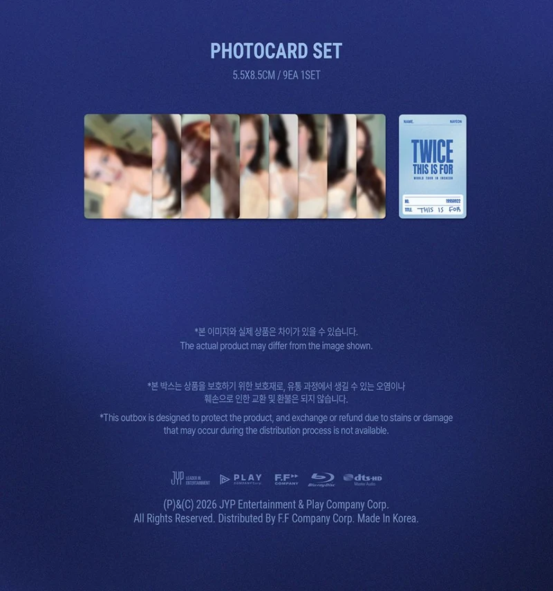 TWICE - 'THIS IS FOR' WORLD TOUR IN INCHEON (DVD & BLU-RAY) + Original Ticket