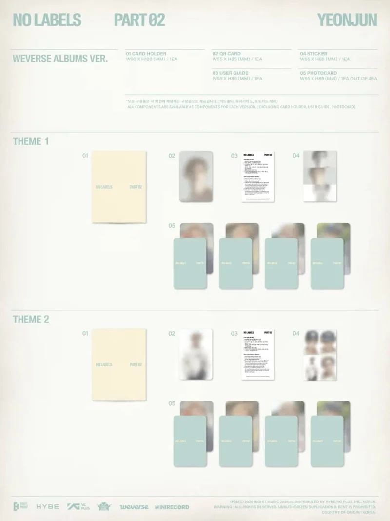 YEONJUN (TXT) - NO LABELS: PART 02 (WEVERSE ALBUMS VER.)