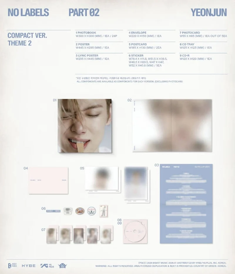 YEONJUN (TXT) - NO LABELS: PART 02 (COMPACT VER.) SET + Weverse Gift