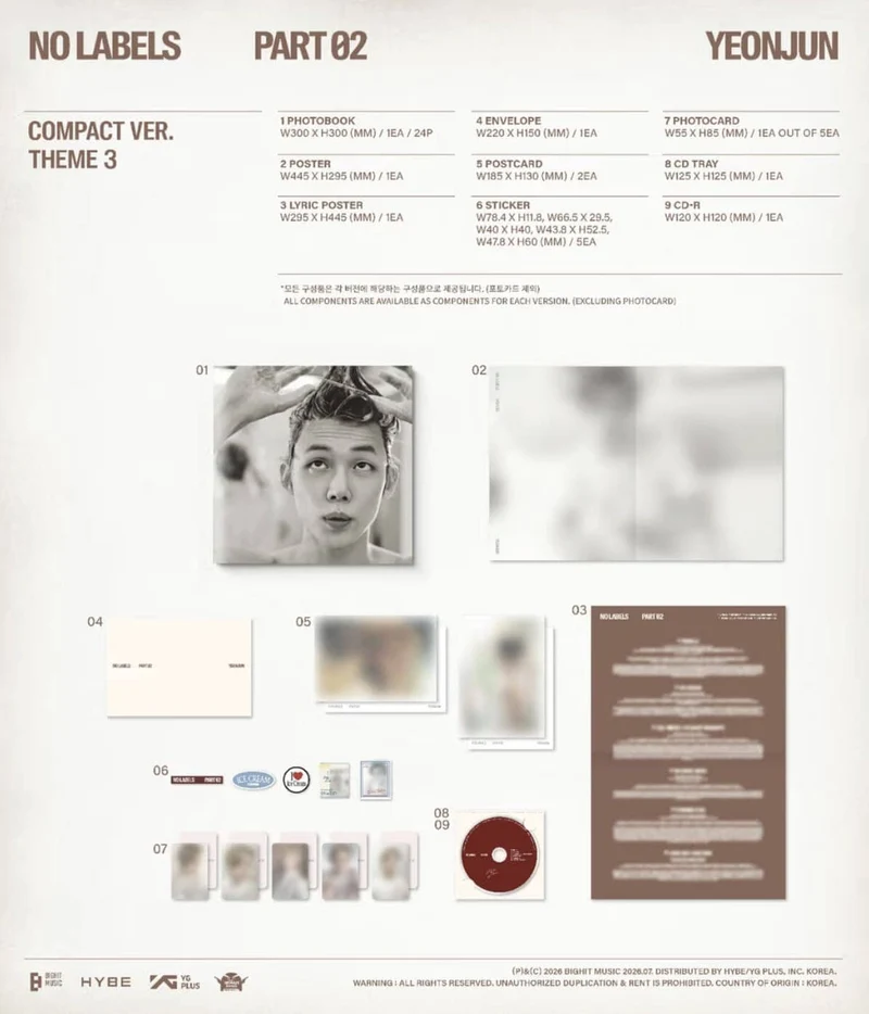 YEONJUN (TXT) - NO LABELS: PART 02 (COMPACT VER.) SET + Weverse Gift