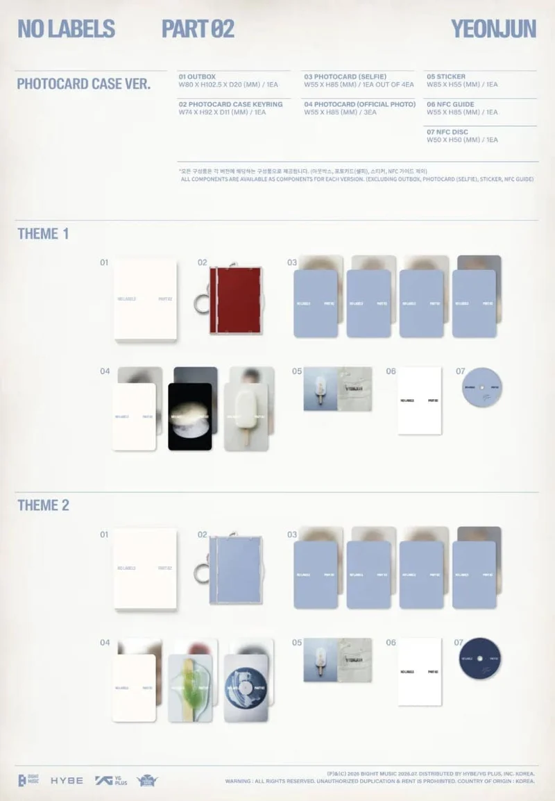 YEONJUN (TXT) - NO LABELS: PART 02 (PHOTOCARD CASE VER.)