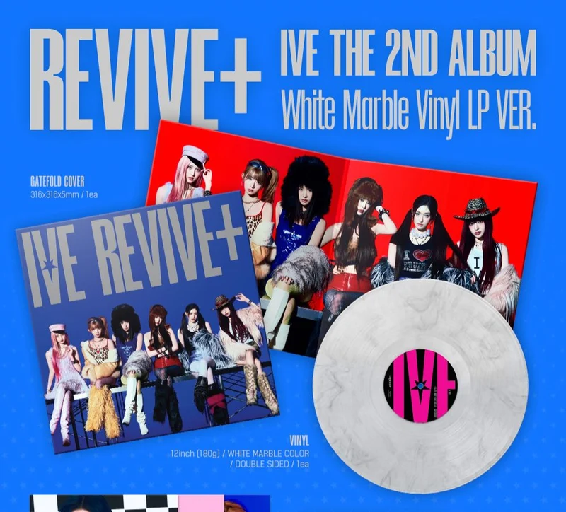 IVE - REVIVE+ (WHITE MARBLE VINYL LP VER.)
