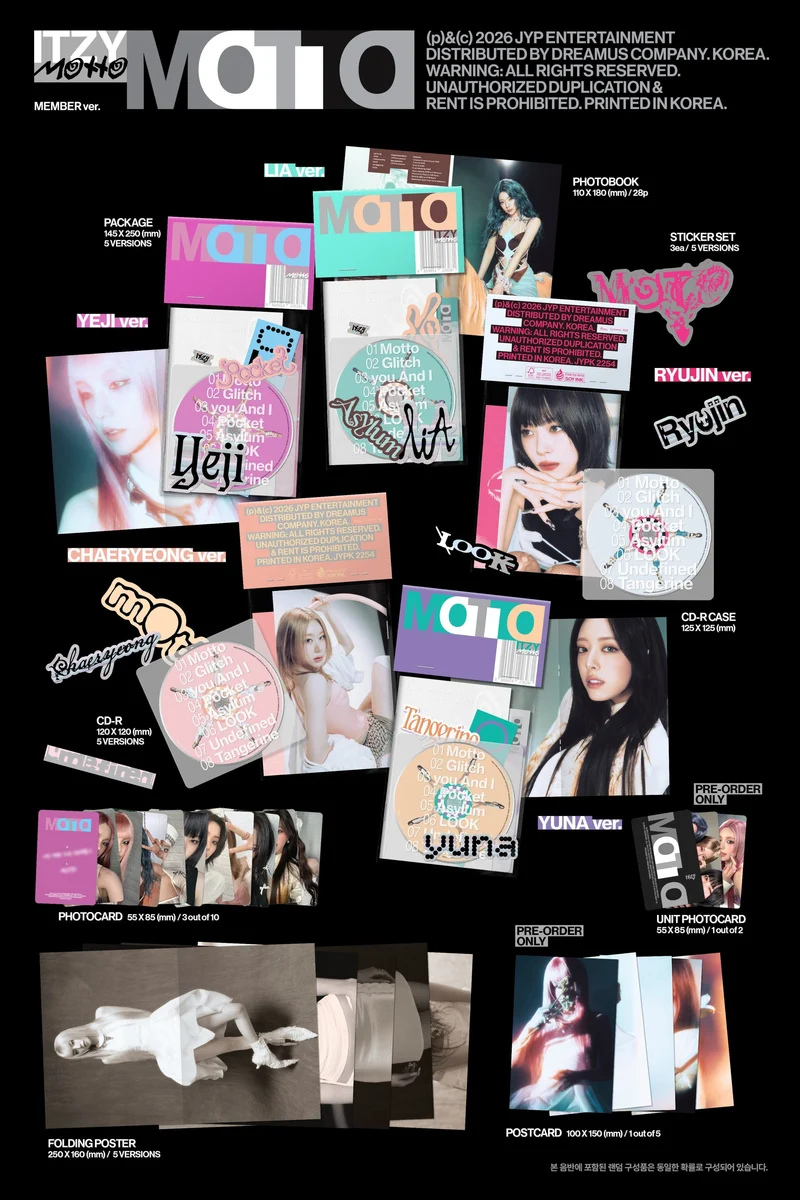 ITZY - MOTTO (MEMBER VER.) + FANS SHOP Gift