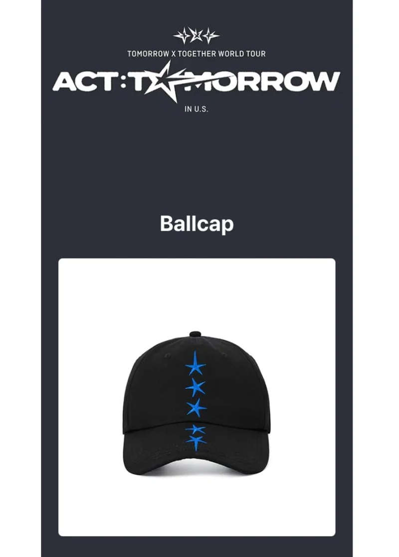 TXT - BALLCAP (WORLD TOUR 'ACT : TOMORROW' IN U.S. OFFICIAL MD)