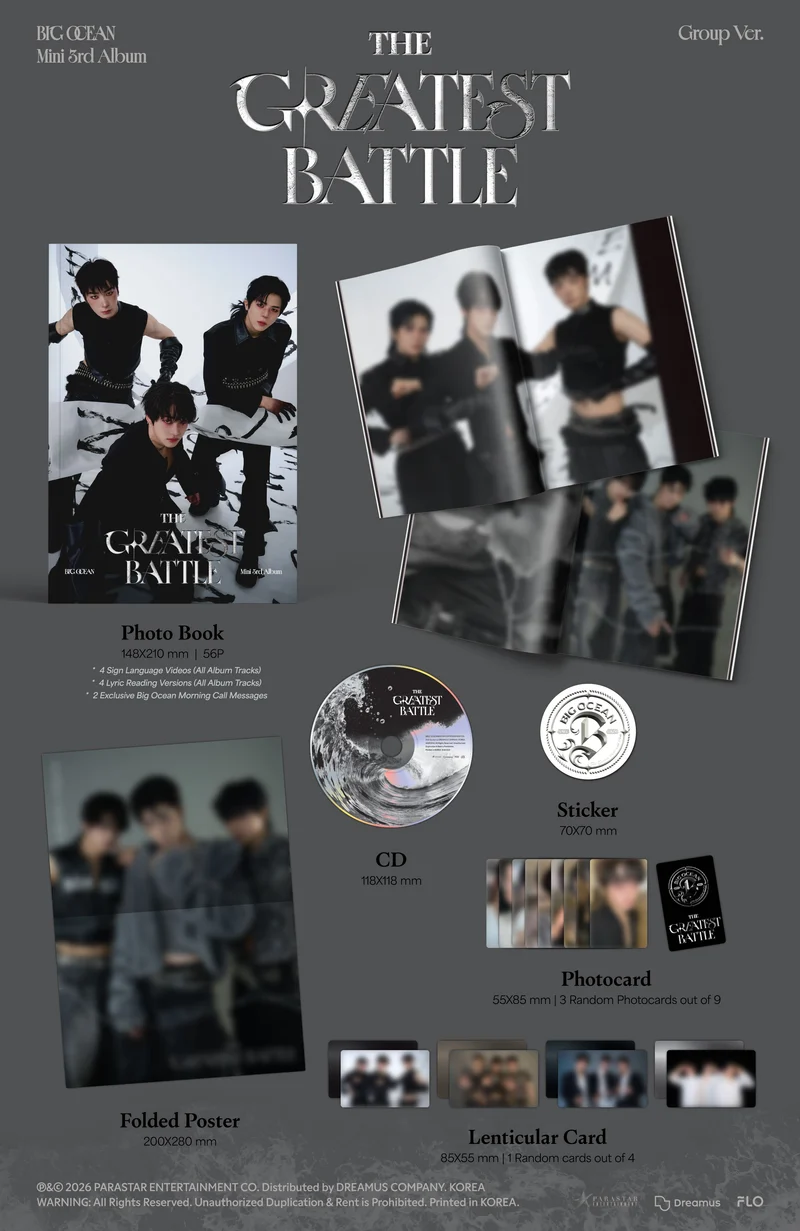 BIG OCEAN - THE GREATEST BATTLE (OFFICIAL NOLAE FANCALL) + NOLAE PHOTOCARD
