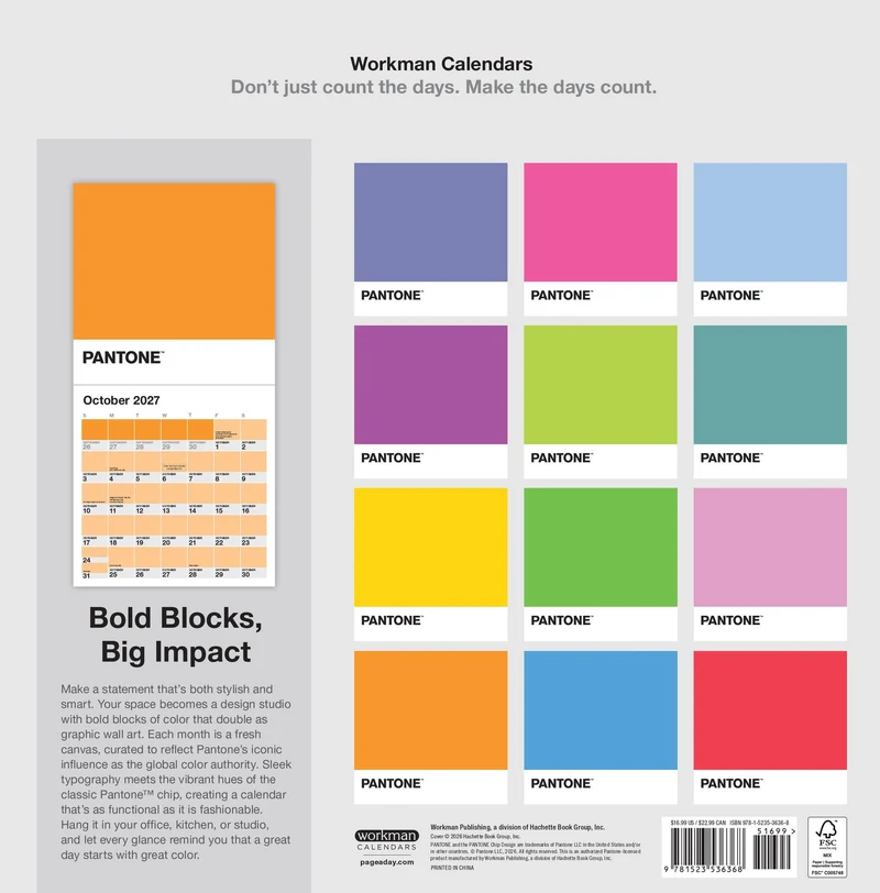 Pantone Wall Calendar 2027
