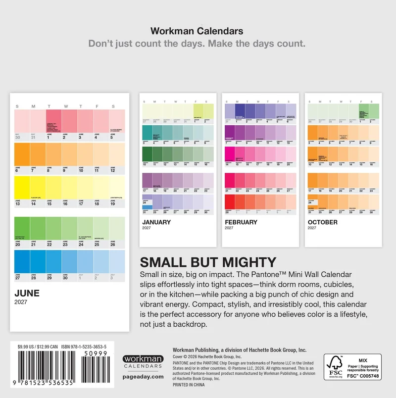 Pantone Mini Wall Calendar 2027