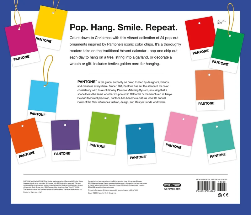 Pantone Advent Calendar: 24 Days of Colorful Pop-Out Ornaments