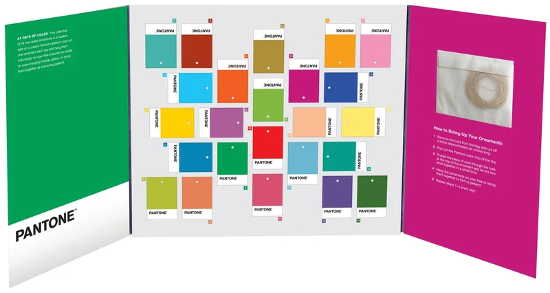 Pantone Advent Calendar: 24 Days of Colorful Pop-Out Ornaments
