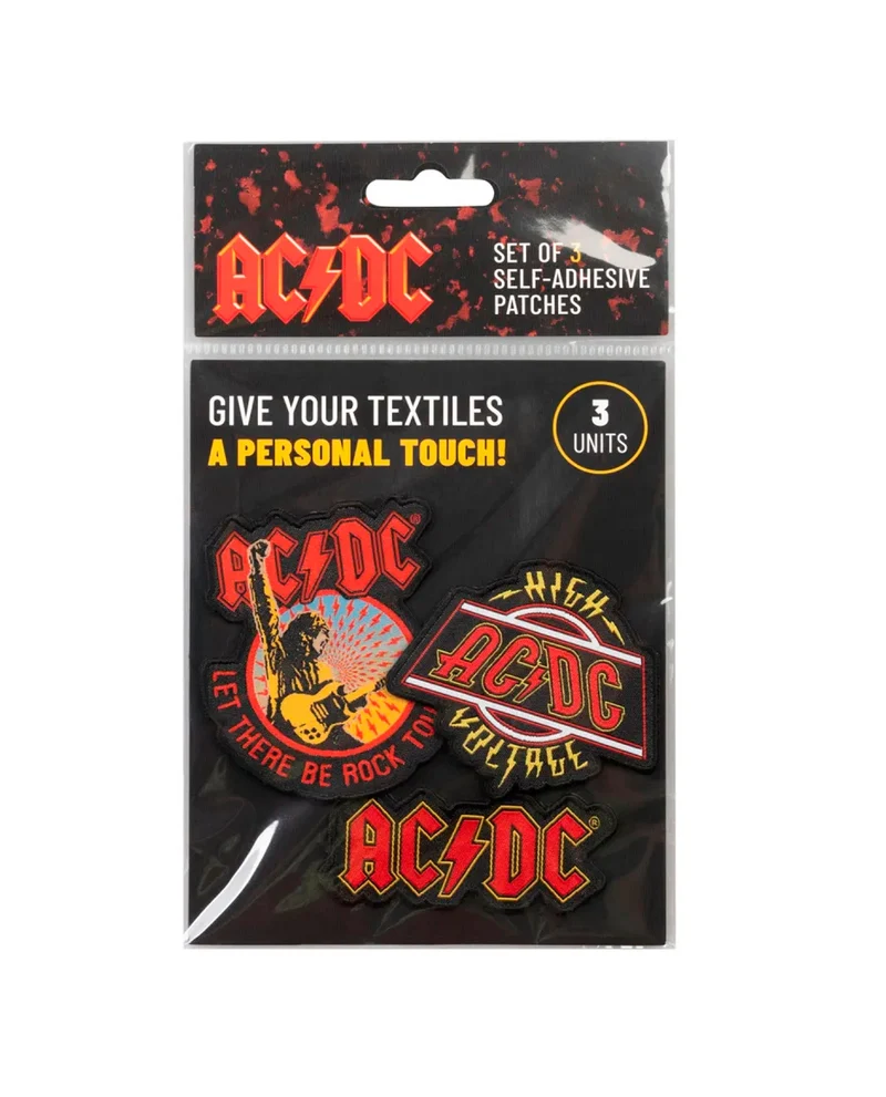 AC/DC - Pack 3 parches Bordados "AC/DC"