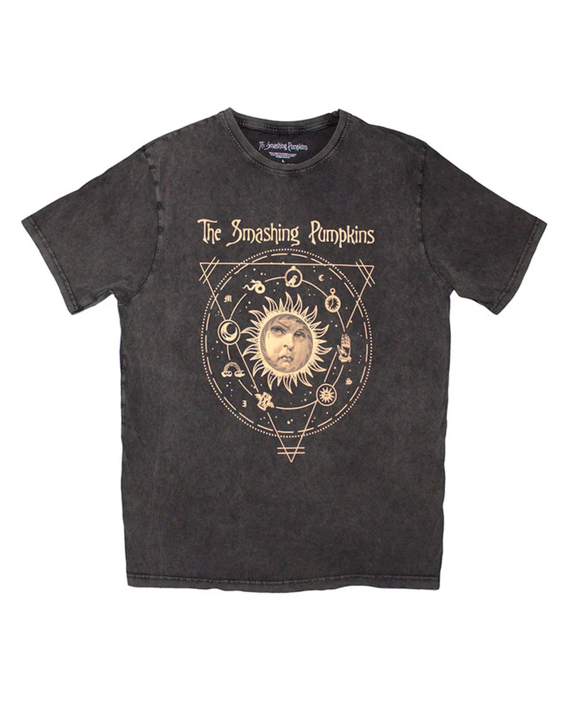 Smashing Pumpkins - Camiseta "Celestial Sun" Negro Vintage Unisex