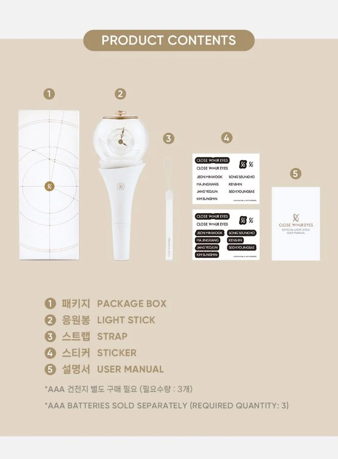 CLOSE YOUR EYES - LIGHT STICK OFICIAL