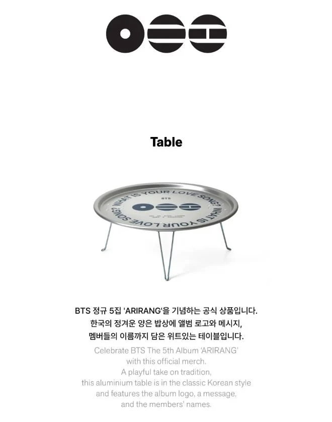 BTS - ARIRANG OFFICIAL MD