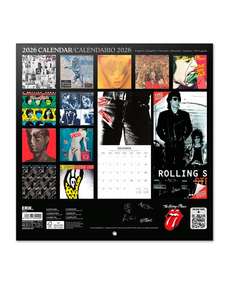 The Rolling Stones - Calendario 2026 "The Rolling Stones"