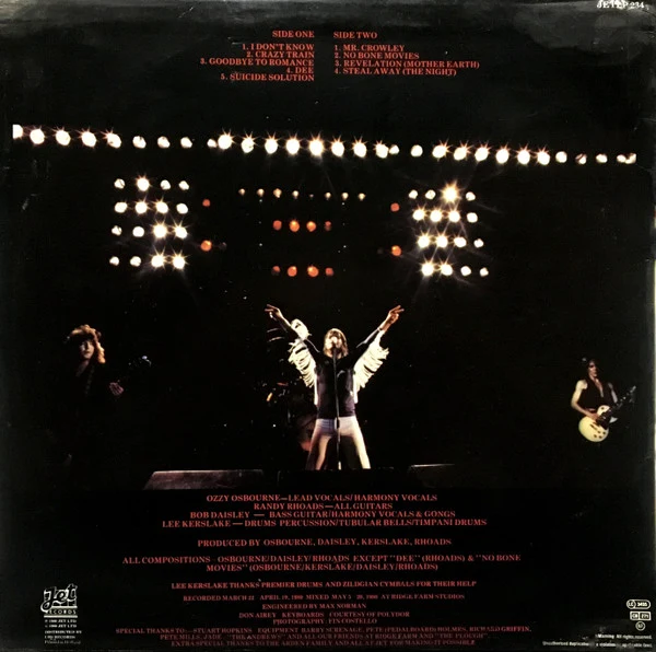 Ozzy Osbourne ‎| Blizzard Of Ozz